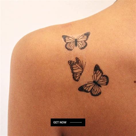 butterfly temporary tattoo|More.